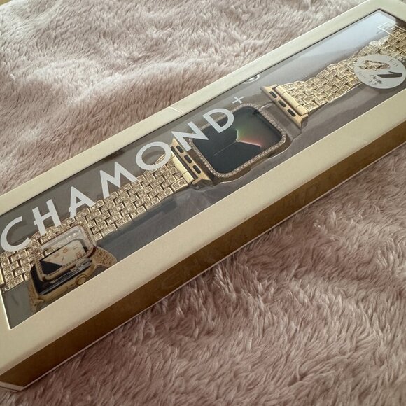 NIB Pink Sky Brand Chamond + Apple Watch Band - Retro Crystals and Bumper - Picture 2 of 7